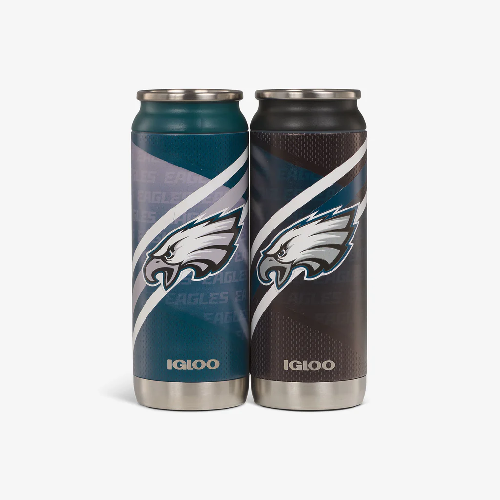 PHILADELPHIA EAGLES HOME & AWAY IGLOO 16OZ REUSABLE CAN 2-PACK