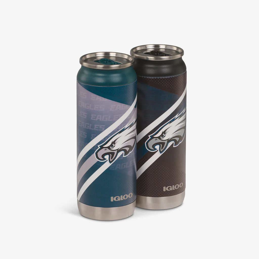 PHILADELPHIA EAGLES HOME & AWAY IGLOO 16OZ REUSABLE CAN 2-PACK