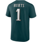 PHILADELPHIA EAGLES JALEN HURTS MEN'S PLAYER ICON NAME & NUMBER T-SHIRT