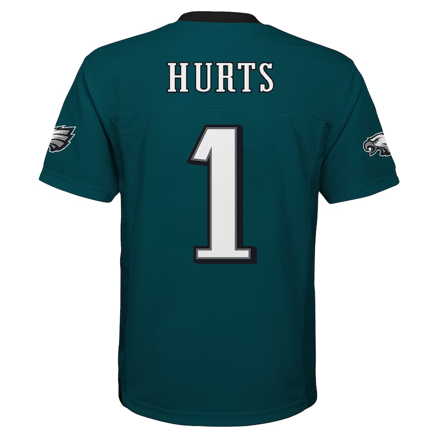 PHILADELPHIA EAGLES JALEN HURTS YOUTH MID TIER JERSEY - GREEN