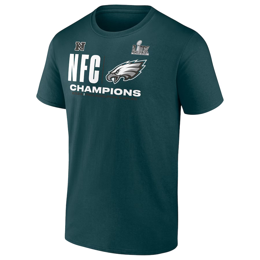 PHILADELPHIA EAGLES MEN'S 2024 NFC CONFERENCE CHAMPIONS HAIL MARY T-SHIRT