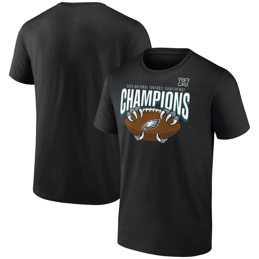 PHILADELPHIA EAGLES MEN'S 2024 NFC CONFERENCE CHAMPIONS NOT DONE T-SHIRT