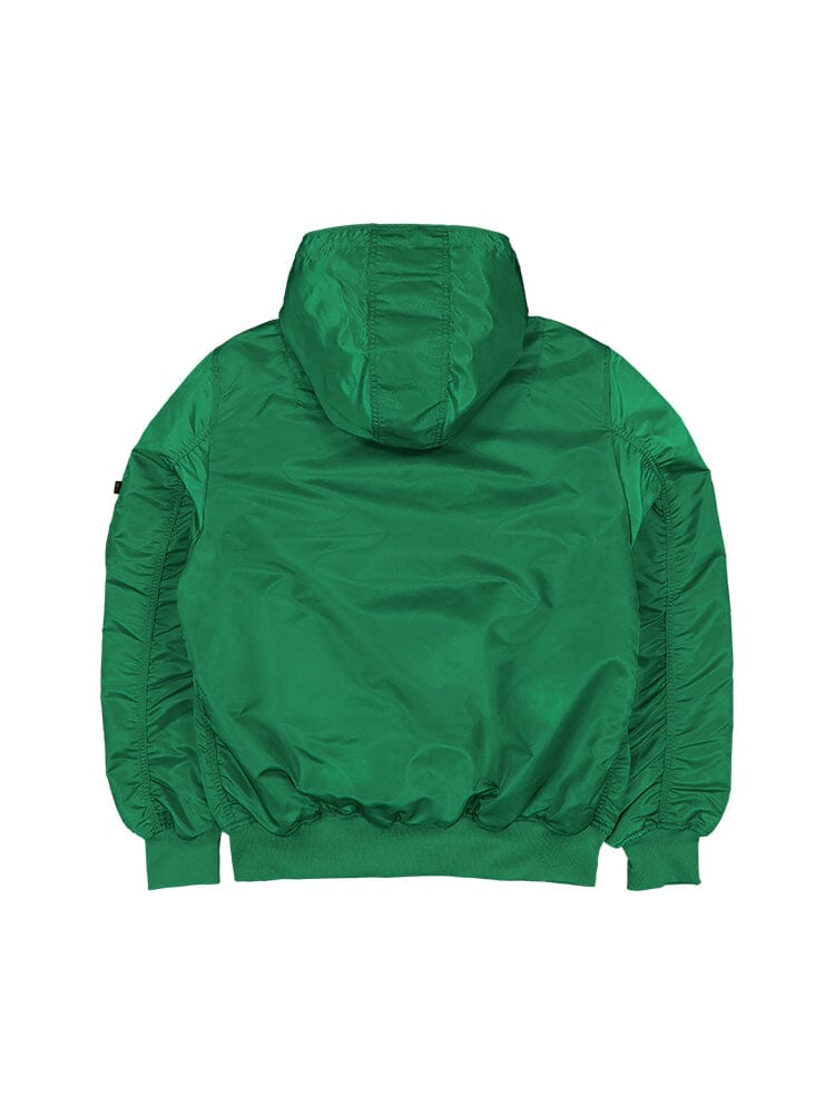 PHILADELPHIA EAGLES MEN'S RETRO NEWERA X ALPHA INDUSTRIES L-2B HOODED BOMBER JACKET - KELLY GREEN