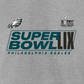 PHILADELPHIA EAGLES MEN'S SUPER BOWL LIX ROSTER T-SHIRT - HEATHER GRAY