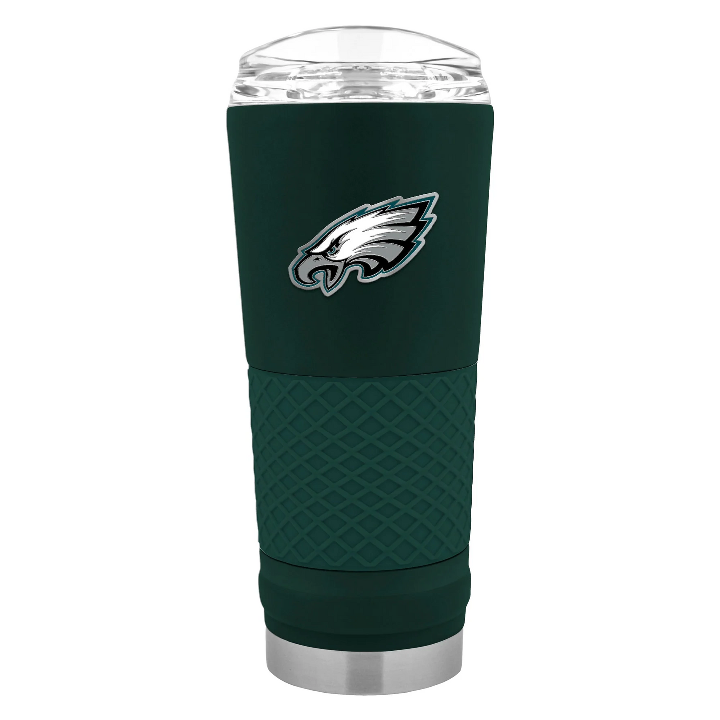 PHILADELPHIA EAGLES METAL TEAM EMBLEM 24OZ DRAFT TUMBLER - GREEN/BLACK