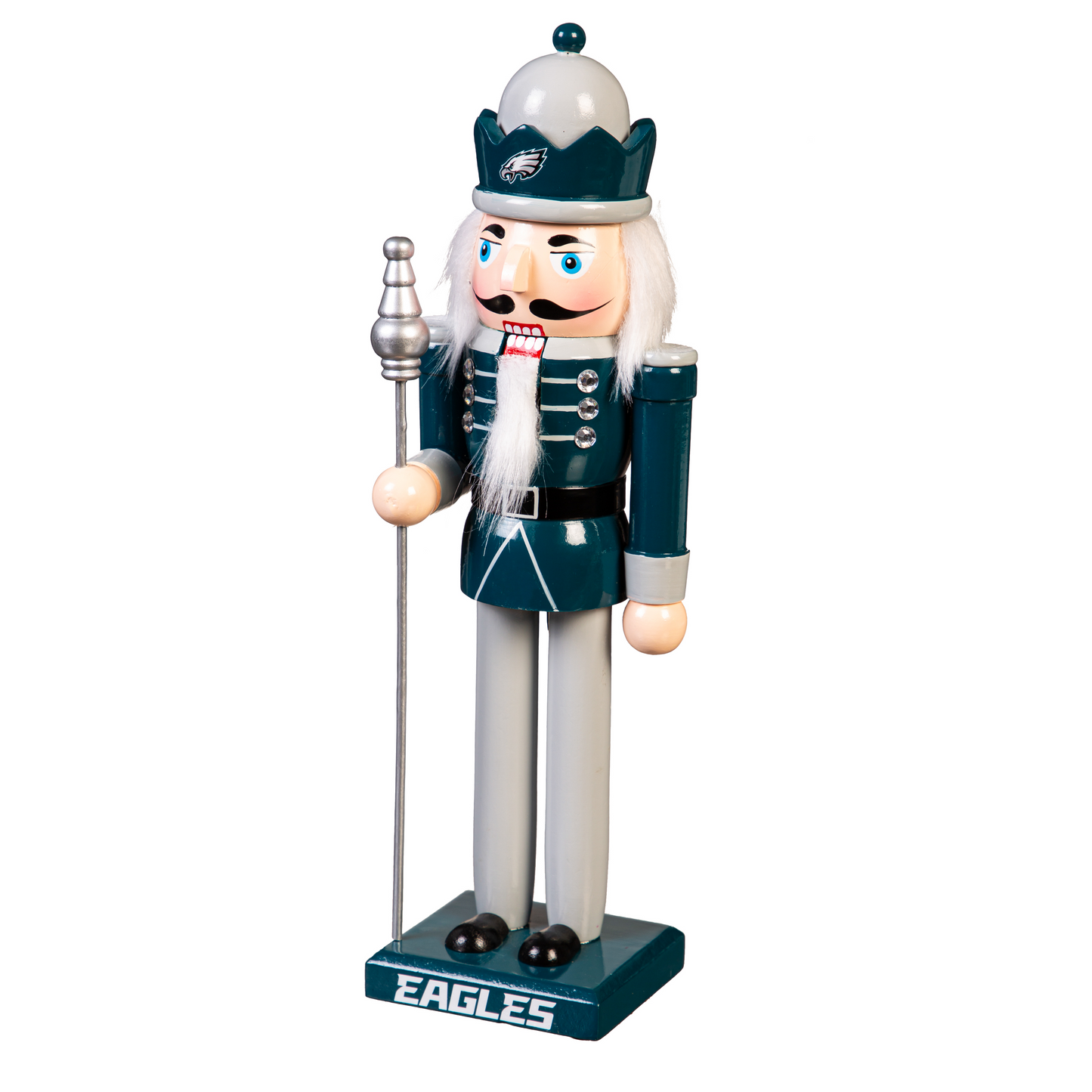 PHILADELPHIA EAGLES 12" WOODEN NUTCRACKER STATUE