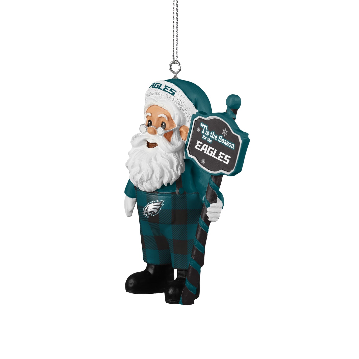 PHILADELPHIA EAGLES SANTA OVERALLS ORNAMENT