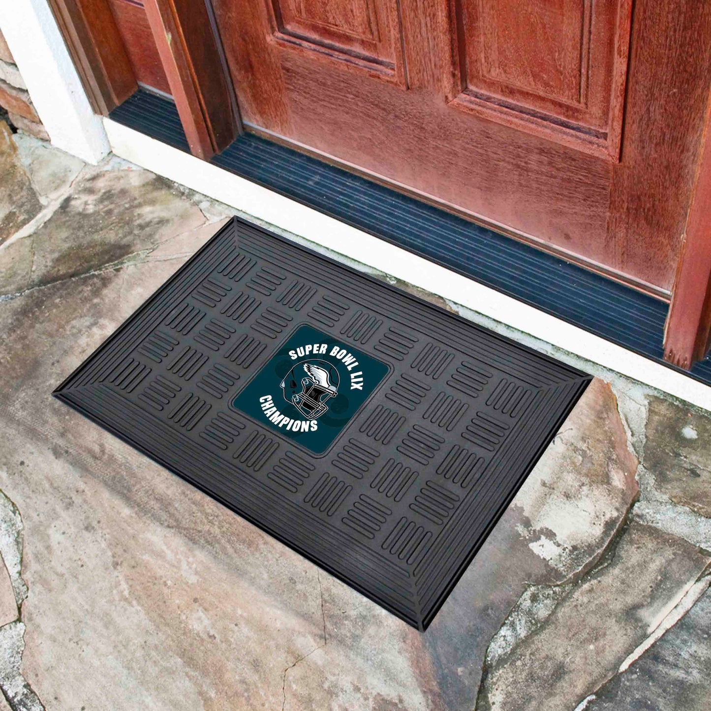 PHILADELPHIA EAGLES SUPER BOWL LIX CHAMPIONS 19.5" X 31.25" VINYL DOOR MAT