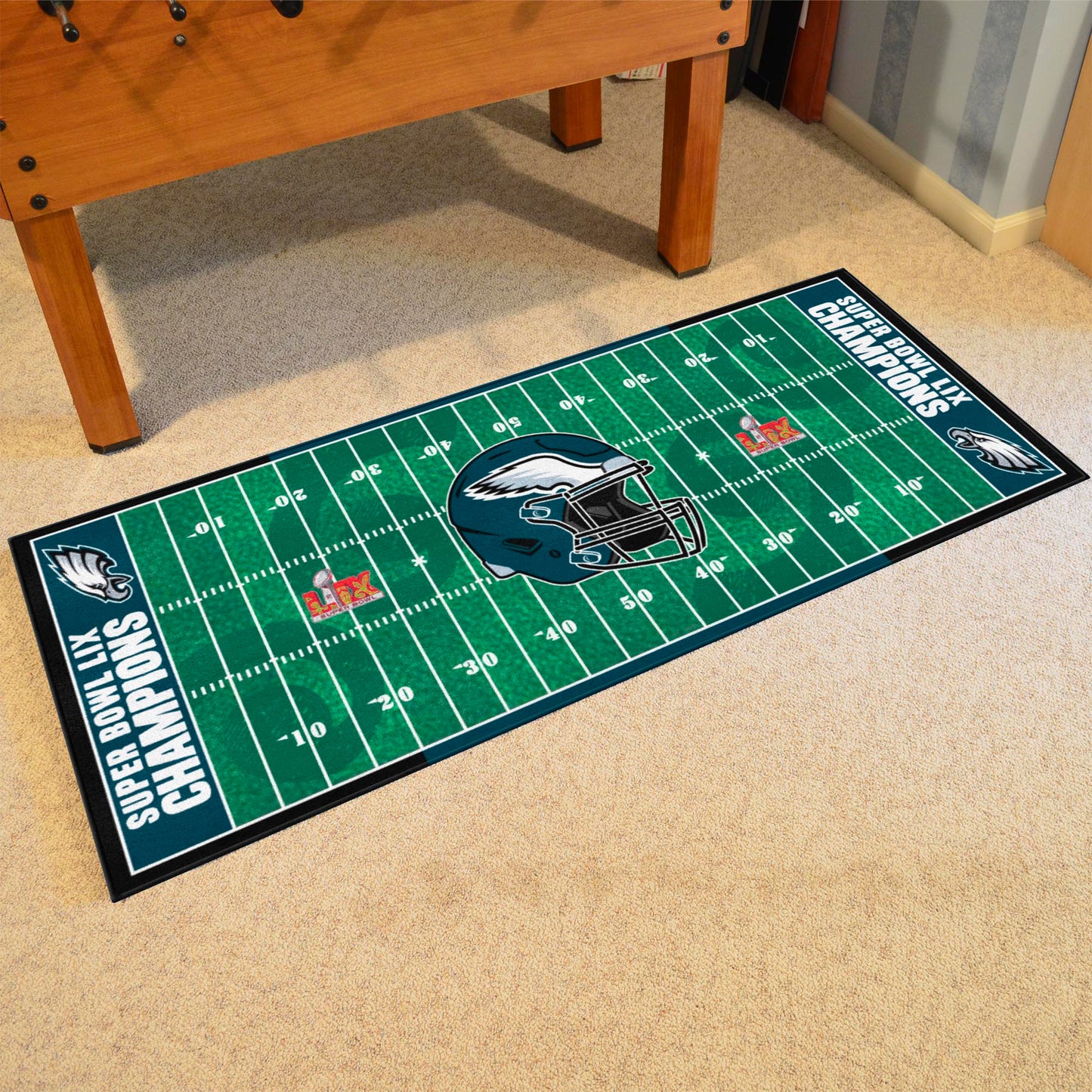 PHILADELPHIA EAGLES SUPER BOWL LIX CHAMPIONS 30" X 72" FOOTBALL RUNNER