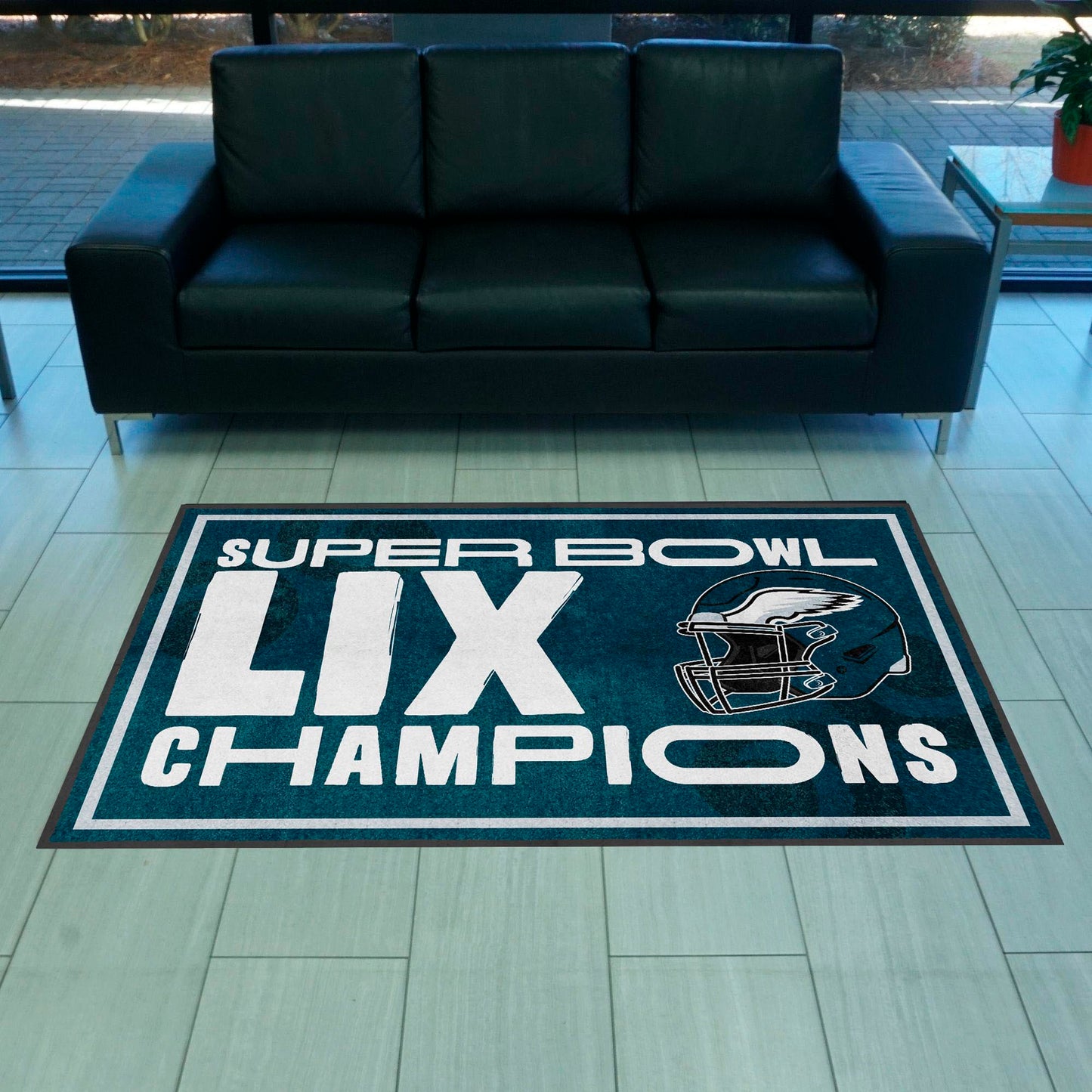 PHILADELPHIA EAGLES SUPER BOWL LIX CHAMPIONS 4' X 6' LOGO  MAT - LANDSCAPE