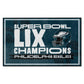 PHILADELPHIA EAGLES SUPER BOWL LIX CHAMPIONS 4' X 6' PLUSH RUG