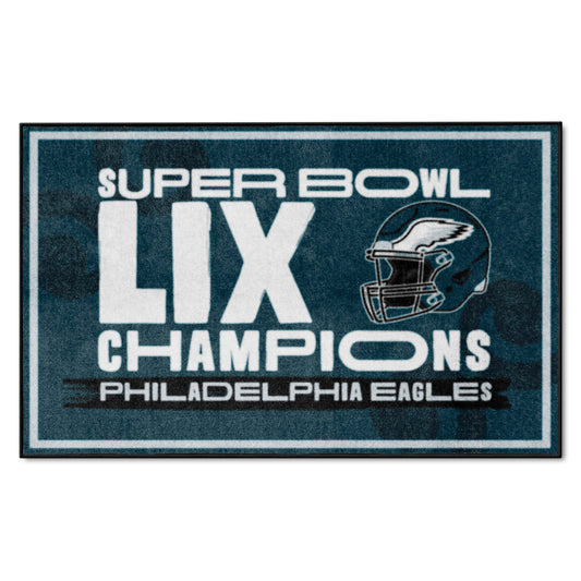 PHILADELPHIA EAGLES SUPER BOWL LIX CHAMPIONS 4' X 6' PLUSH RUG