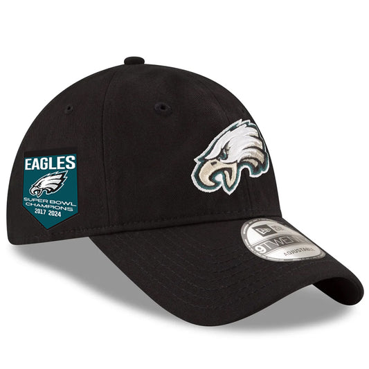 PHILADELPHIA EAGLES SUPER BOWL LIX CHAMPIONS 9TWENTY ADJUSTABLE HAT - BANNER