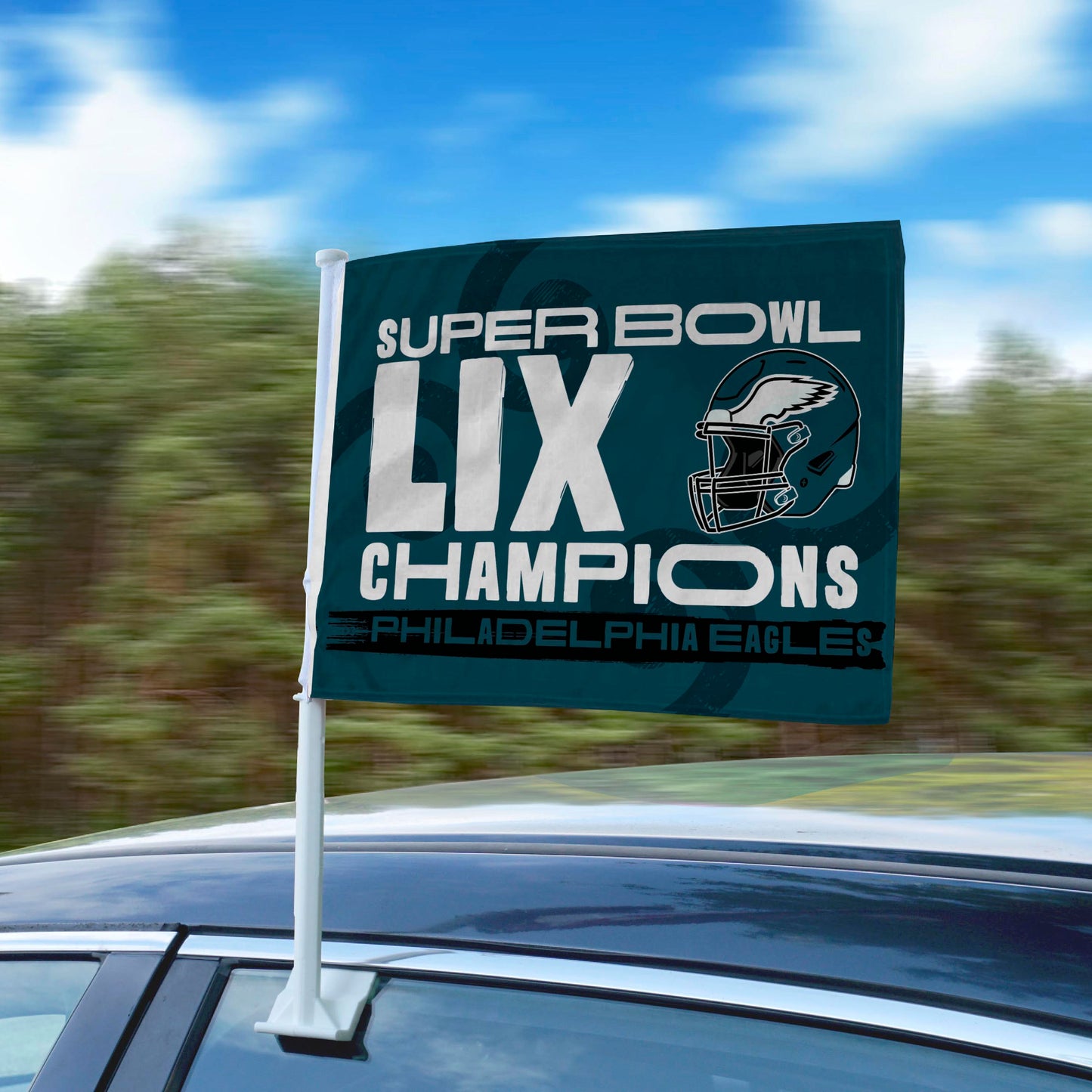 PHILADELPHIA EAGLES SUPER BOWL LIX CHAMPIONS CAR FLAG (1PC)