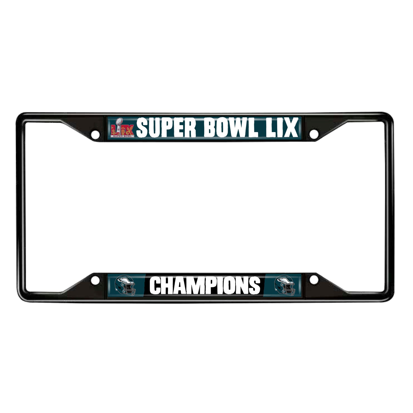 PHILADELPHIA EAGLES SUPER BOWL LIX CHAMPIONS LICENSE PLATE FRAME - BLACK