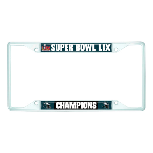 PHILADELPHIA EAGLES SUPER BOWL LIX CHAMPIONS LICENSE PLATE FRAME - WHITE