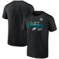 PHILADELPHIA EAGLES SUPER BOWL LIX CHAMPIONS MEN'S ICONIC VICTORY T-SHIRT - BLACK