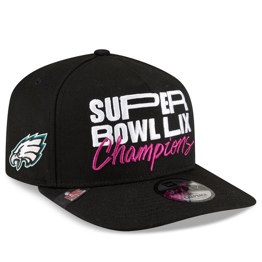 PHILADELPHIA EAGLES SUPER BOWL LIX CHAMPIONS PARADE DAY A-FRAME 9FIFTY SNAPBACK HAT - BLACK