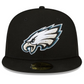 PHILADELPHIA EAGLES SUPER BOWL LIX SIDE PATCH 59FIFTY FITTED HAT- BLACK