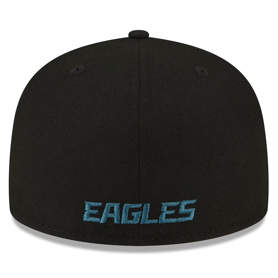 PHILADELPHIA EAGLES SUPER BOWL LIX SIDE PATCH 59FIFTY FITTED HAT- BLACK