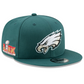 PHILADELPHIA EAGLES SUPER BOWL LIX SIDE PATCH 9FIFTY SNAPBACK HAT- BLACK