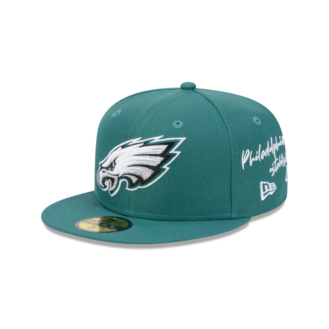 PHILADELPHIA EAGLES TEAM VERBIAGE 59FIFTY FITTED HAT - GREEN