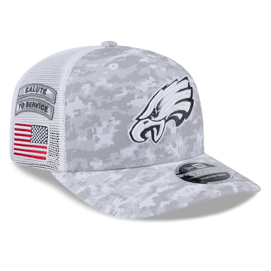 PHILADEPHIA EAGLES 2024 NFL SALUTE TO SERVICE 9SEVENTY STRETCH-SNAPBACK HAT