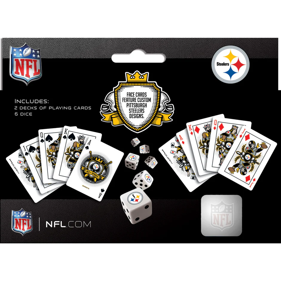 PITTSBURGH STEELERS 2-PACK CARD AND DICE SET