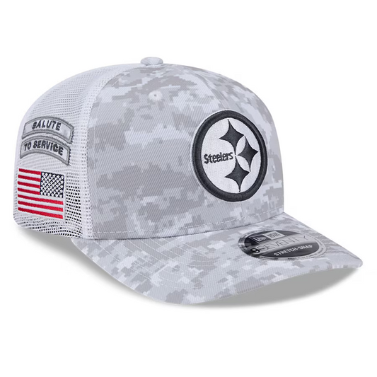 PITTSBURGH STEELERS 2024 NFL SALUTE TO SERVICE 9SEVENTY STRETCH-SNAPBACK HAT