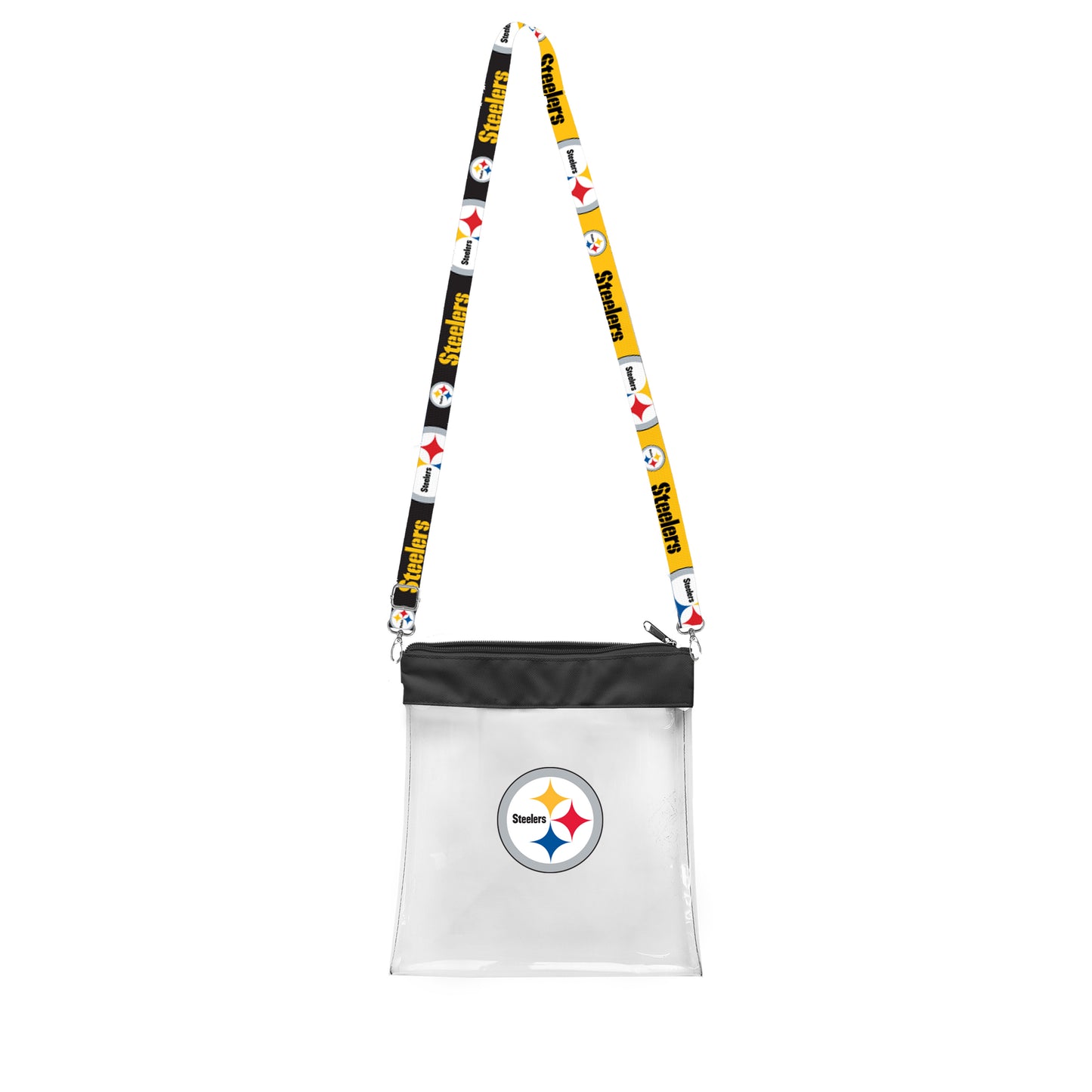 PITTSBURGH STEELERS CLEAR STADIUM PATTERN STRAP BAG