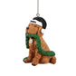 PITTSBURGH STEELERS DOG WITH GARLAND ORNAMENT