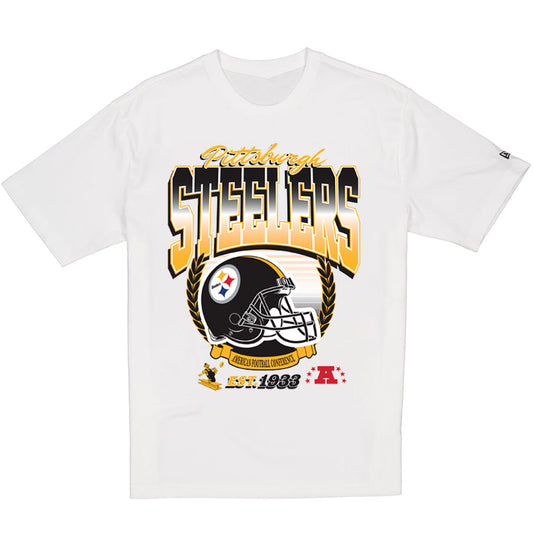 PITTSBURGH STEELERS MEN'S NEW ERA RETRO OVERSIZED T-SHIRT