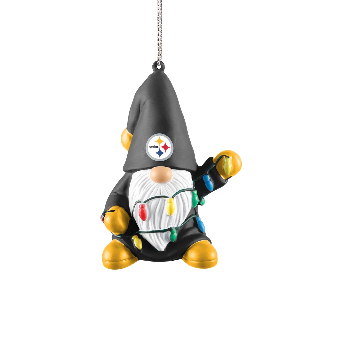 PITTSBURGH STEELERS MINI VINYL GNOME WITH LIGHTS ORNAMENT