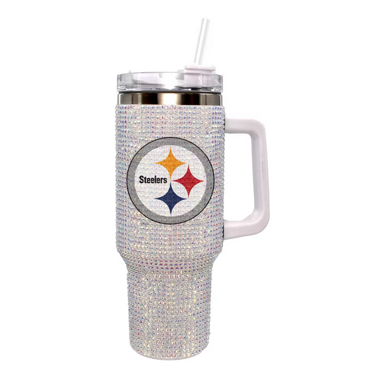 PITTSBURGH STEELERS THE MEMORY COMPANY 40 OZ BLING COLOSSAL TUMBLER