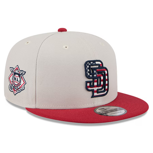 SAN DIEGO PADRES 2024 MLB 4TH OF JULY 9FIFTY SNAPBACK HAT