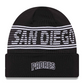 SAN DIEGO PADRES CLUBHOUSE CUFFED SPORT KNIT - BLACK/WHITE