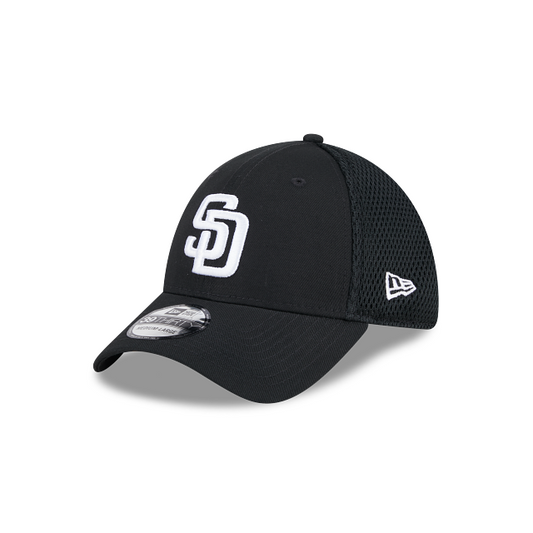 SAN DIEGO PADRES EVERGREEN NEO 39THIRTY FLEX FIT HAT - BLACK/WHITE