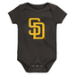 SAN DIEGO PADRES NEWBORN 3-PIECE FAN PENNANT CREEPER SET