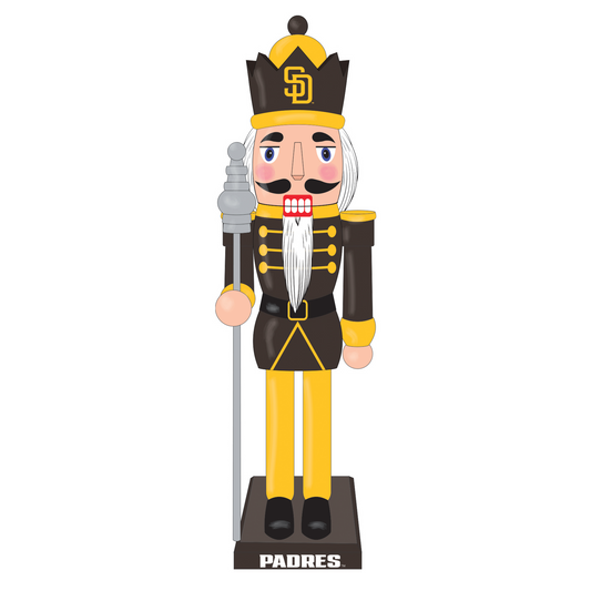 SAN DIEGO PADRES 12" WOODEN NUTCRACKER STATUE