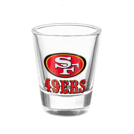 SAN FRANCISCO 49ERS 2 OZ. TEAM SHOT GLASS - GLASS