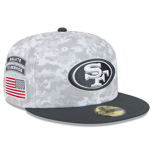 SAN FRANCISCO 49ERS 2024 NFL SALUTE TO SERVICE 59FIFTY FITTED HAT