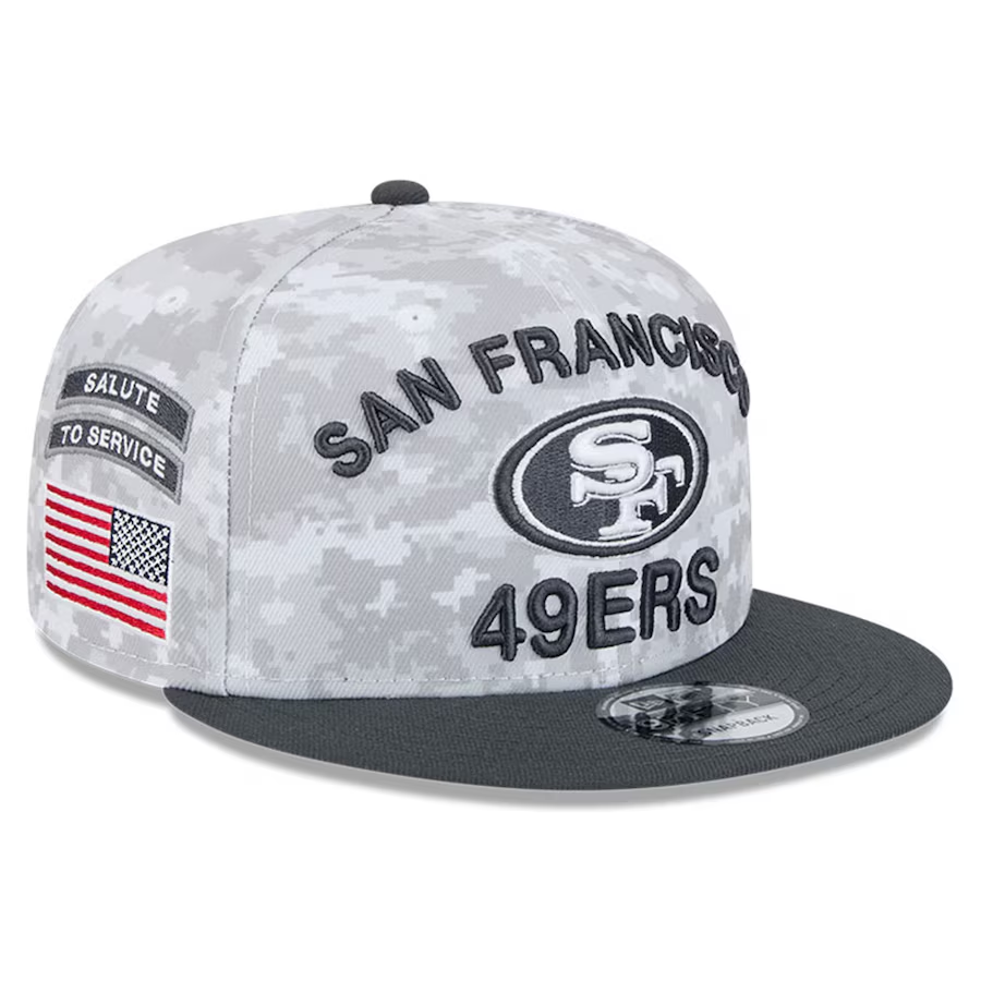 SAN FRANCISCO 49ERS 2024 NFL SALUTE TO SERVICE 9FIFTY SNAPBACK HAT