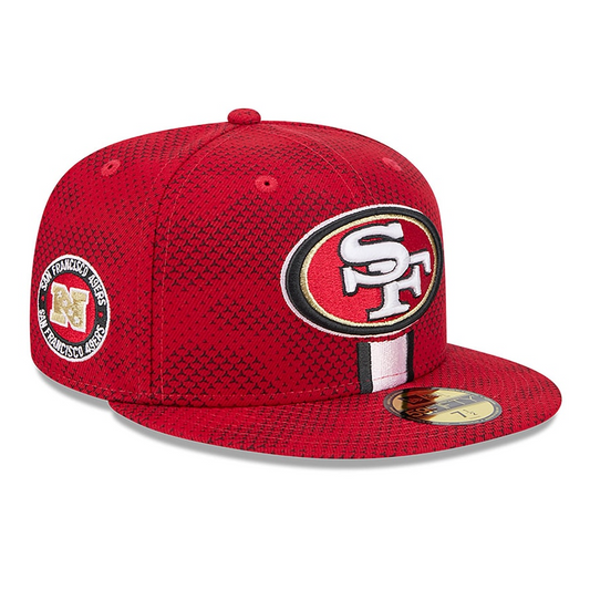 SAN FRANCISCO 49ERS 2024 NFL SIDELINE 59FIFTY FITTED HAT - RED