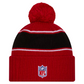 SAN FRANCISCO 49ERS 2024 NFL SIDELINE CUFFED KNIT BEANIE WITH POM  - RED