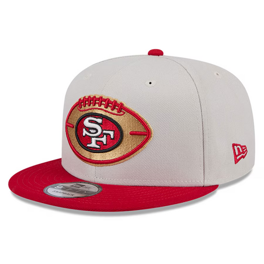 SAN FRANCISCO 49ERS 2024 NFL SIDELINE HISTORIC 9FIFTY SNAPBACK HAT - STONE/RED