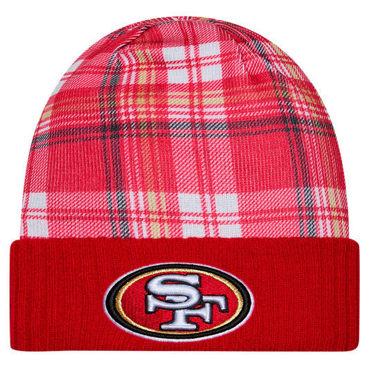 SAN FRANCISCO 49ERS 2024 NFL SIDELINE STATEMENT CUFFED KNIT BEANIE - RED