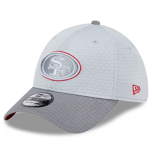 SAN FRANCISCO 49ERS 2024 NFL TRAINING CAMP 39THIRTY FLEX FIT HAT - GRAY HEATHER