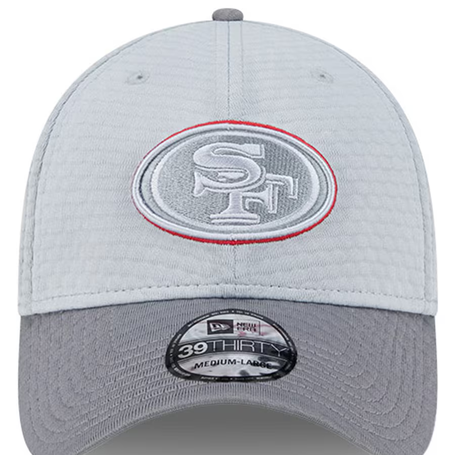 SAN FRANCISCO 49ERS 2024 NFL TRAINING CAMP 39THIRTY FLEX FIT HAT - GRAY HEATHER