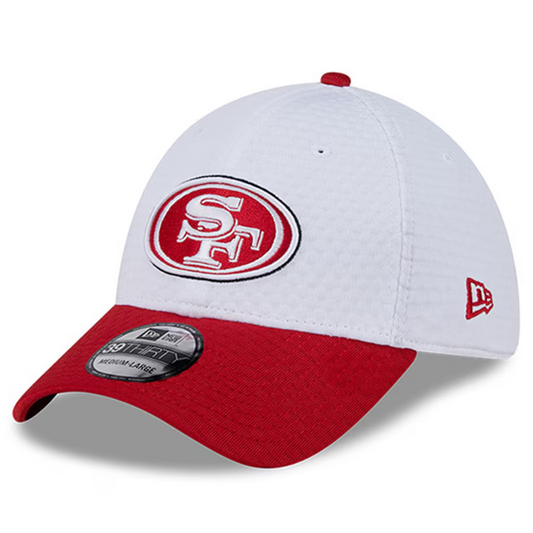 SAN FRANCISCO 49ERS 2024 NFL TRAINING CAMP 39THIRTY FLEX FIT HAT - WHITE