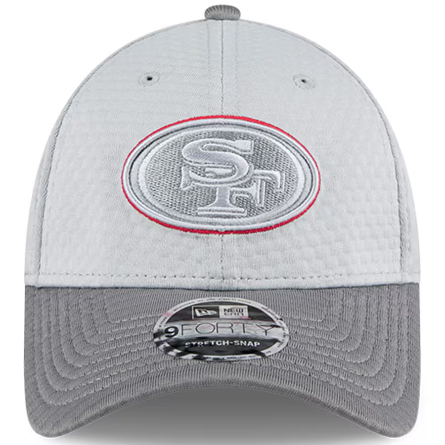 SAN FRANCISCO 49ERS 2024 NFL TRAINING CAMP 9FORTY-STRETCH SNAP HAT - GRAY HEATHER